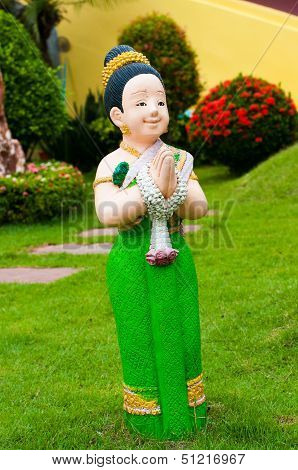 Thai ceramic doll