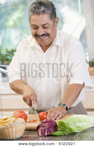 Man Chopping Vegetables