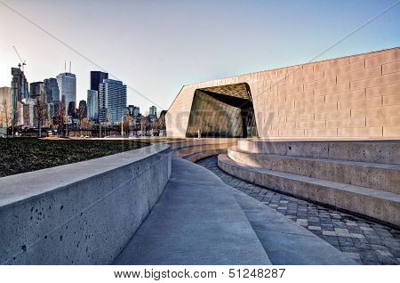 Toronto Skyline Concrete Runoff Ditch