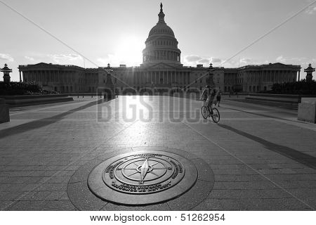 Washington DC - US Capitol Building silhouette
