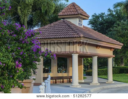 tropical bus stop