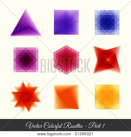 colourful geometric rosettes