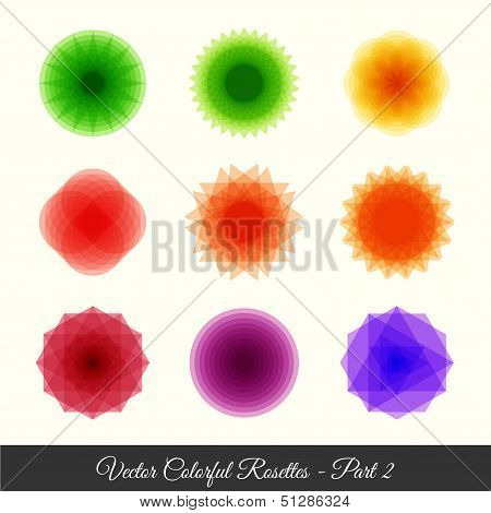 colourful geometric rosettes
