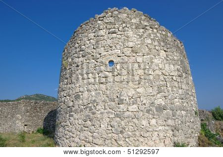 ruins of Lesendro Castle on the Skadar Lake National Park, Montenegro