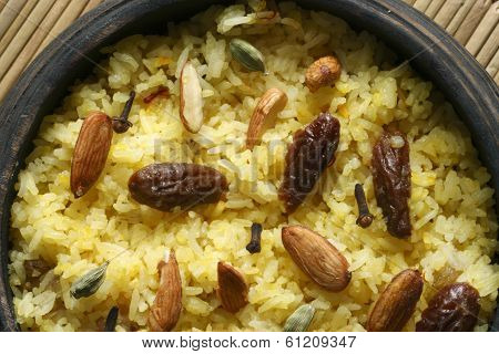 Kashmiri modur pulao from India