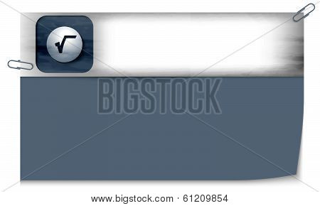 Blank Banner With Dark Texture And Radix Sign