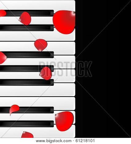 background keys and petals
