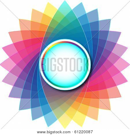 Colorful Rounded Empty Background Eps10