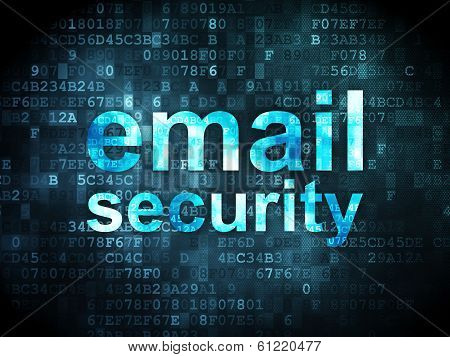 Safety concept: Email Security on digital background