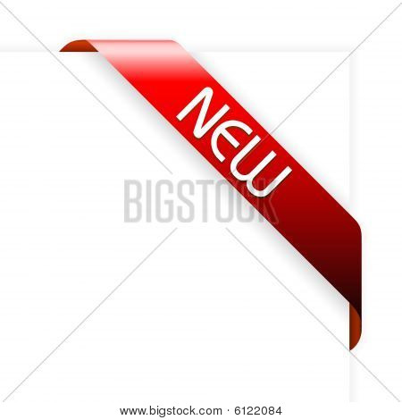 neue red Corner ribbon