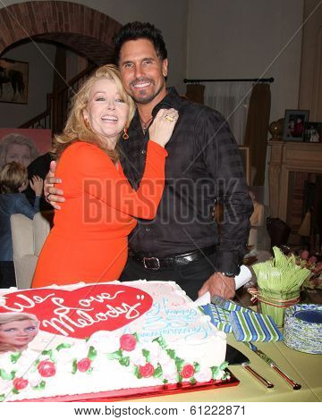 LOS ANGELES - MAR 4:  Melody Thomas Scott, Don Diamont at the Melody Thomas Scott Celebrates 35 Years at the 