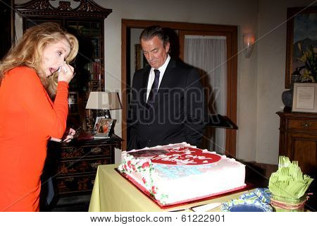 LOS ANGELES - MAR 4:  Melody Thomas Scott, Eric Braeden at the Melody Thomas Scott Celebrates 35 Years at the 