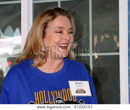 LOS ANGELES - MAR 8:  Robin Mattson at the 5th Annual General Hospital Habitat for Humanity Fan Build Day at Private Location on March 8, 2014 in Lynwood, CA
