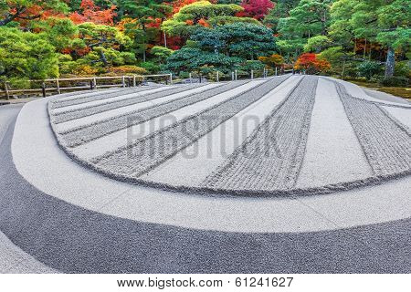 Sea of silversand in front of Ginkakuji Temple in Kyoto