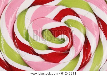 Colorful spiral lollipop.