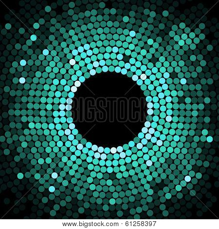 Abstract pattern of graduated shiny dots