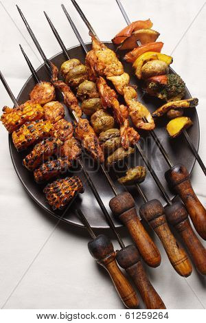 Barbecue Kebab Platter