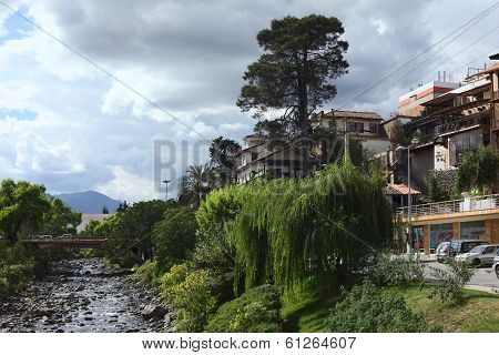 River Tomebamba in Cuenca, Ecuador