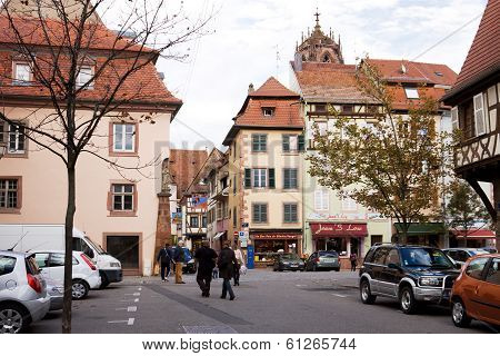 A Scenic Cityscape Of Selestat In France
