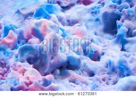 Colourful snow
