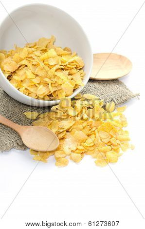 Corn Flakes In Bowl