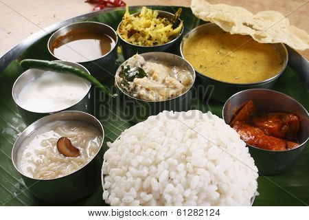 Malabar Thali from India