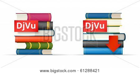 DJVU books stacks  icons