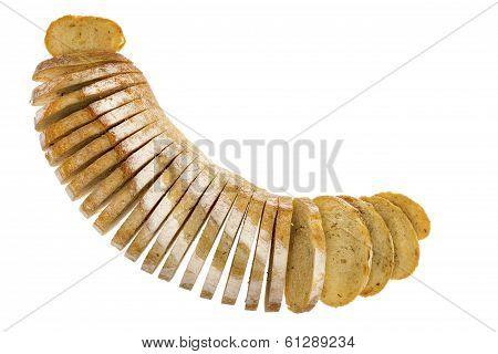 Fresh Loaf Of Sliced Rosemary And Potato Bread