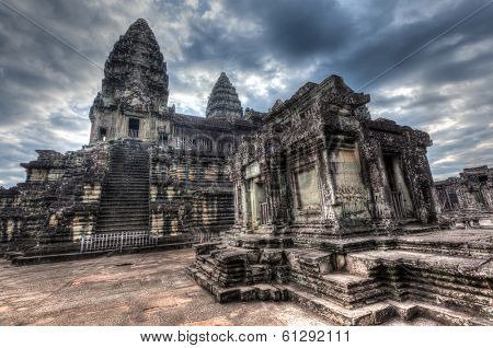 High dynamic range (hdr) image of Angkor Wat - famous Cambodian landmark Siem Reap, Cambodia