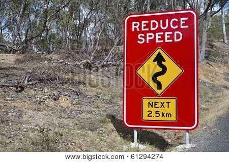 Reduce Speed Sign