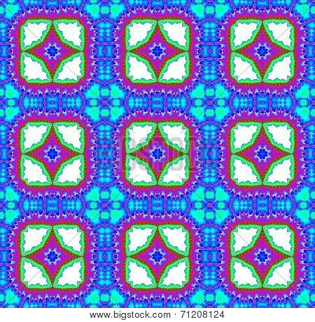 Seamless fractal pattern in a blue colors