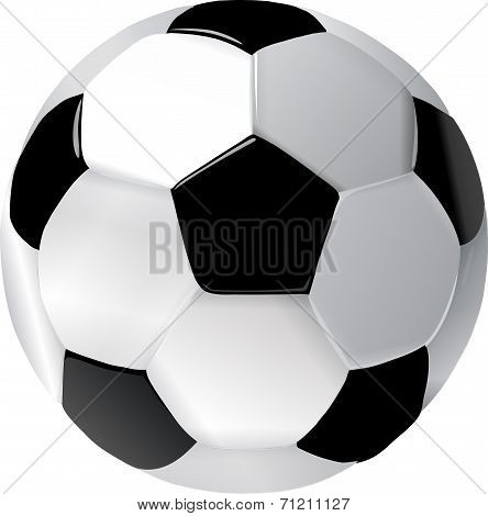Black and white soccer ball