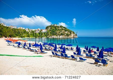 Beautiful Valtos beach near Parga town of Syvota area in Greece.