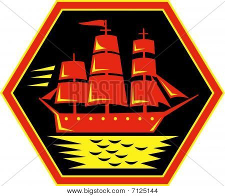 Segelschiff oder clipper
