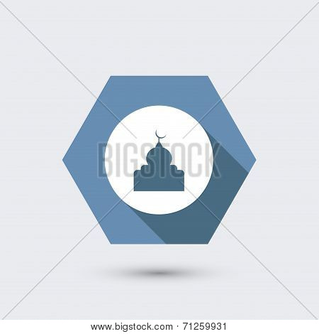vector modern flat icon with long shadow.
