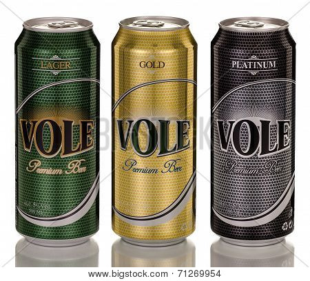 Three Cans Of Turkish Vole Premium Beer