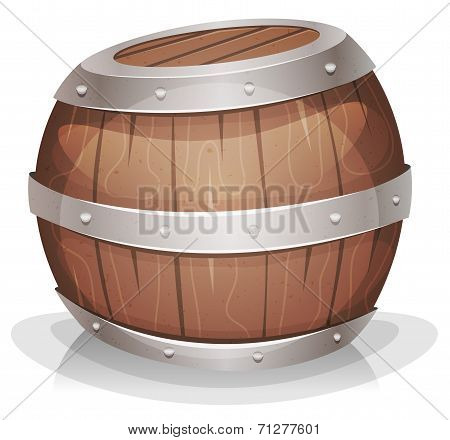 Cartoon-funny-wood-barrel