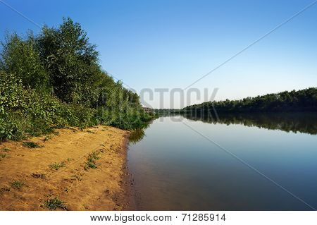 River Ural In Kazakhstan, Summer