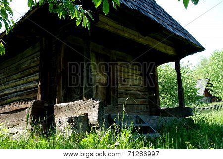 Old wooden house with porch