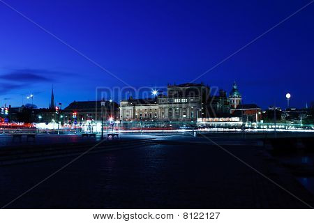 Aften skudt i Norrmalm (stockholm, Sverige)