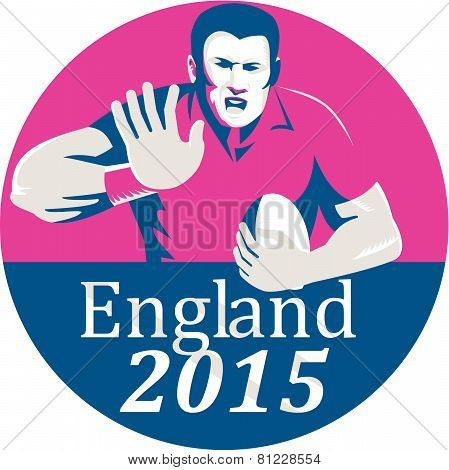 Rugby Player Fending England 2015 Circle