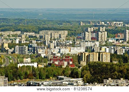 Vilnius City Capital Of Lithuania Aerial View