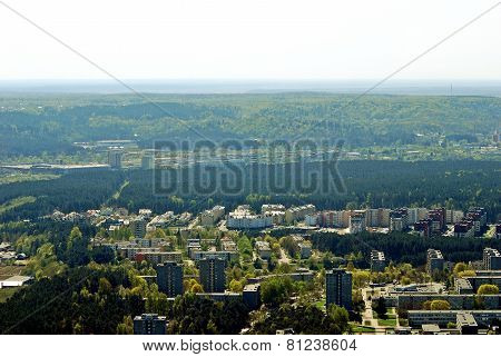 Vilnius City Capital Of Lithuania Aerial View