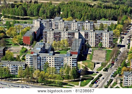 Vilnius City Capital Of Lithuania Aerial View