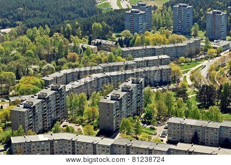Vilnius City Capital Of Lithuania Aerial View