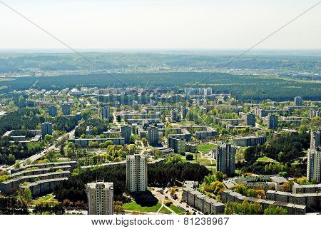 Vilnius City Capital Of Lithuania Aerial View