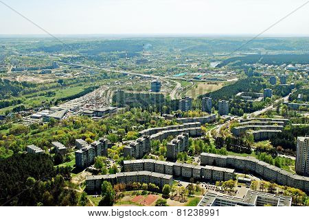 Vilnius City Capital Of Lithuania Aerial View