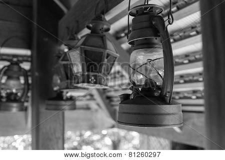 antique storm lantern
