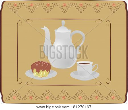 Coffee with cake.