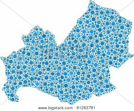 Isolated map of Molise - Italy -